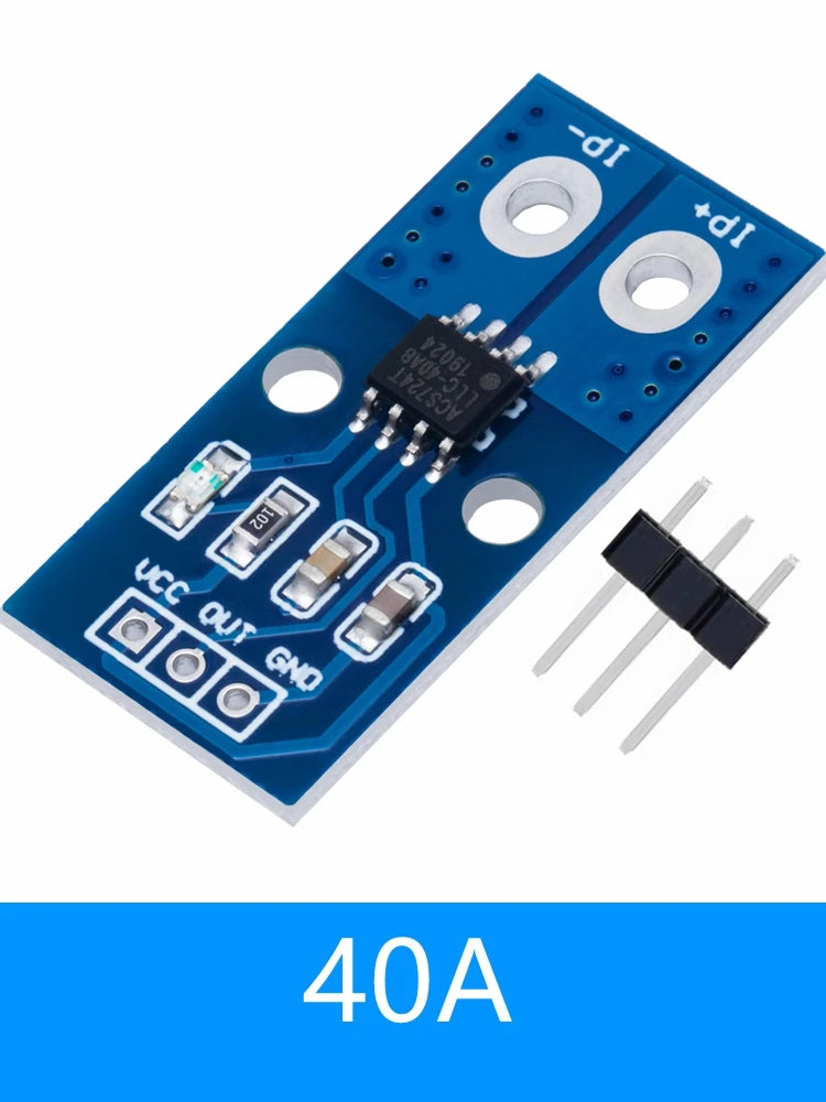 ACS724 Hall Effect Current Sensor Module 40A 50A Range 5V Operation Zpaxo 40a