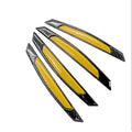 Stickers Carbon Fiber Safety Bumper Anti-collision Mark Automotive Safety Warning Stickers Reflective Strip Side Stickers Zpaxo yellow
