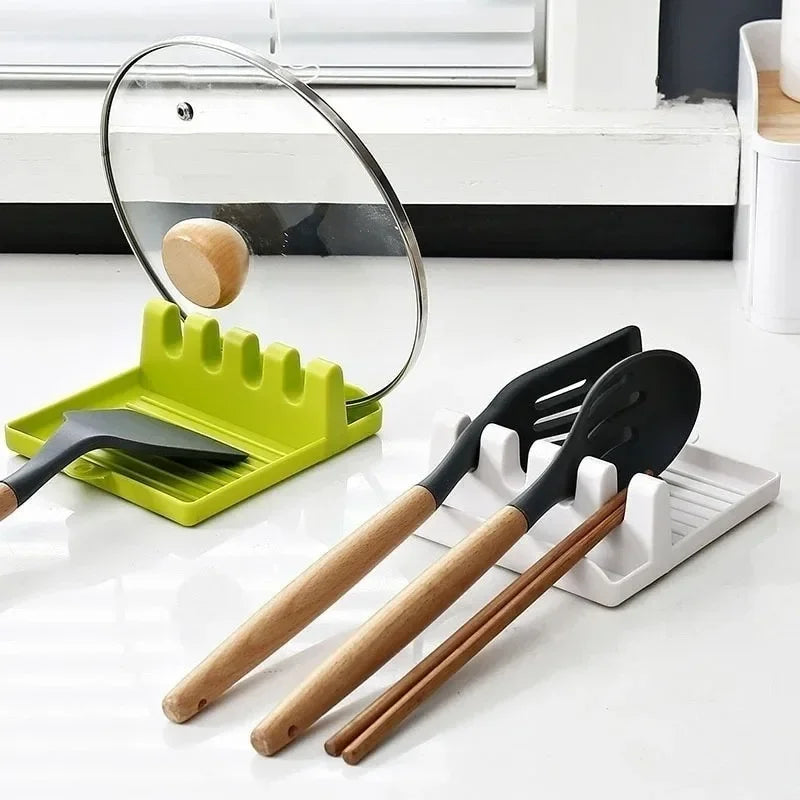 Pan Lid Holder Supports Spoons Pot Cover Rests Spatula Stand For Kitchen Convenience Utensils Tools Accessories Cooker Organizer Zpaxo