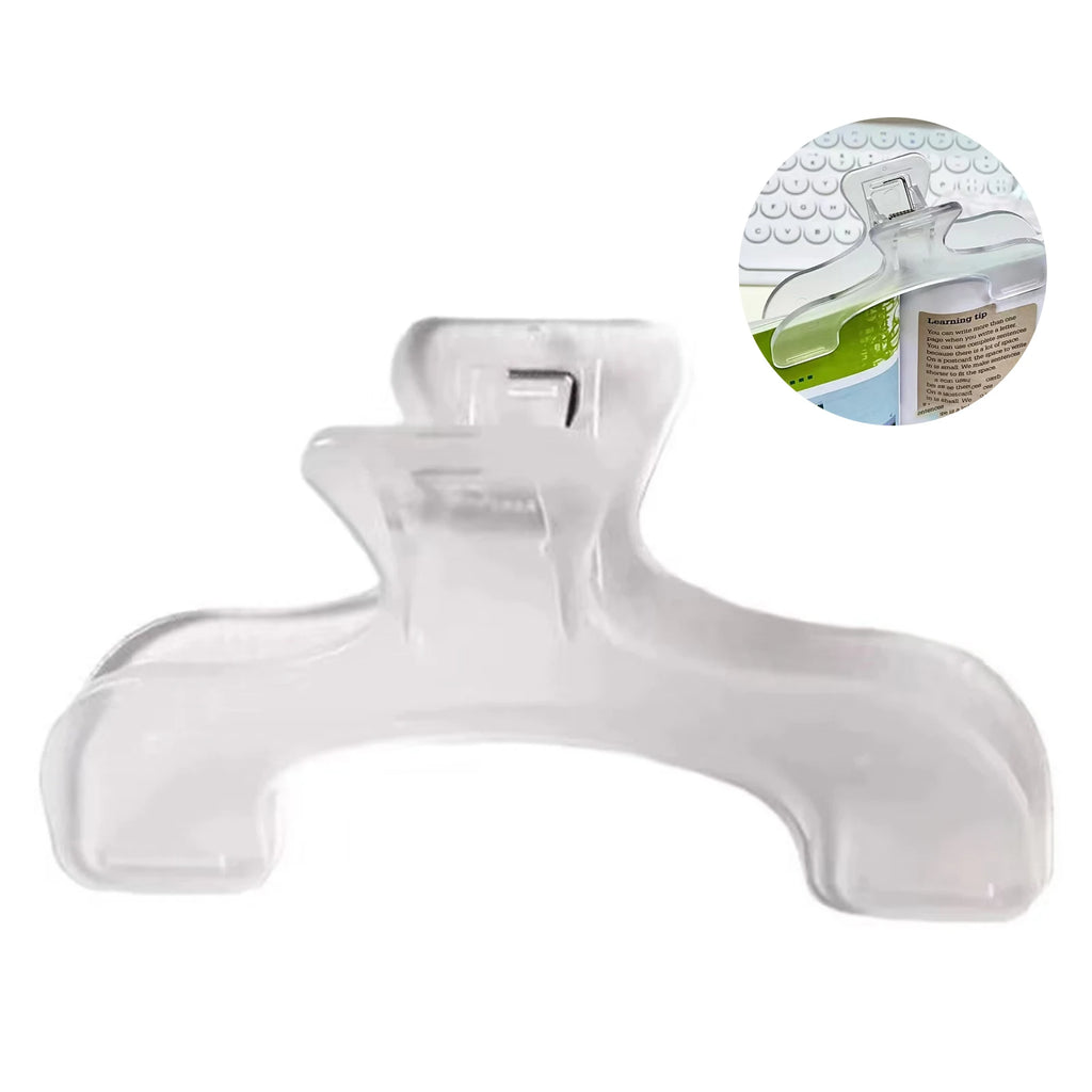 Extra Large Transparent Book Clip Plastic Page Holder for Reading Study Office Classroom Bookmark Stationery Zpaxo