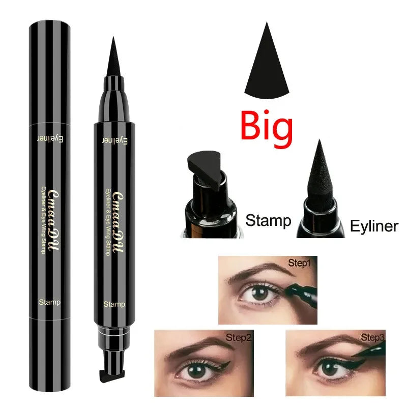 1 Big Seal Stamp Liquid Eyeliner Pen Waterproof Double Head Eyes