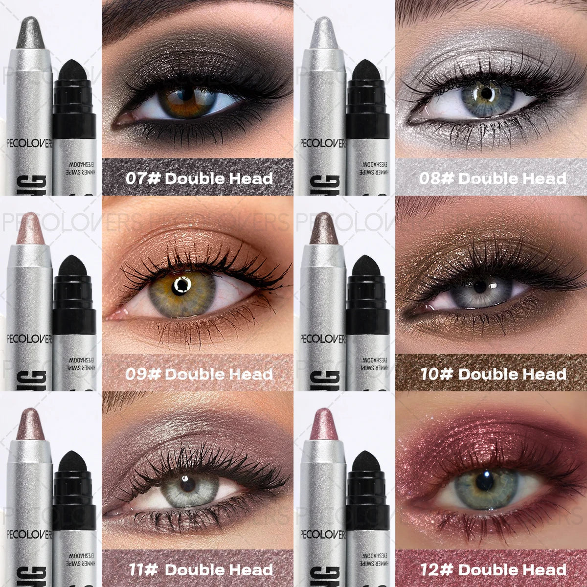 1PC Waterproof Pearlescent Eyeshadow Pencil - Smudge-proof Shimmery Shades, Brightening Eye Highlighter, Creamy Texture Zpaxo