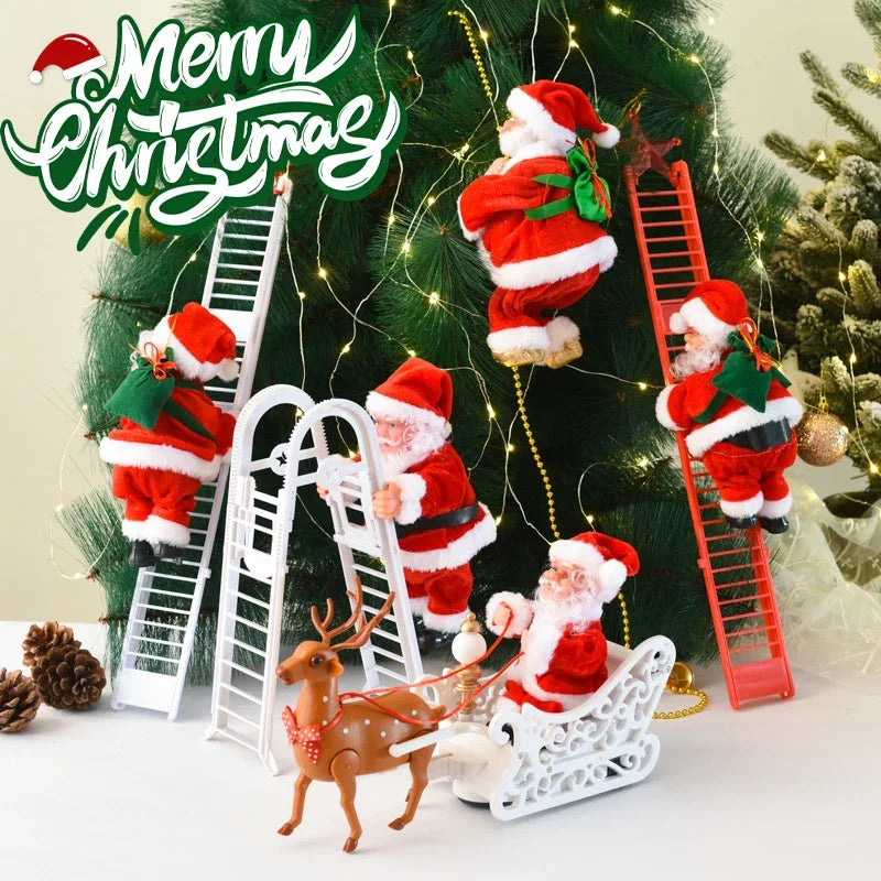 Children's Gifts Cute Electric Climbing Santa Claus Christmas Musical