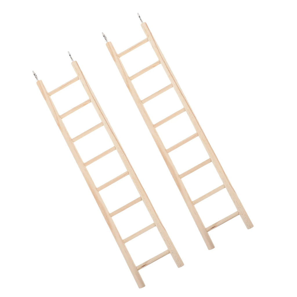 Bird Cage Wooden Ladder Pet Climbing Multilevel Platform Hanging