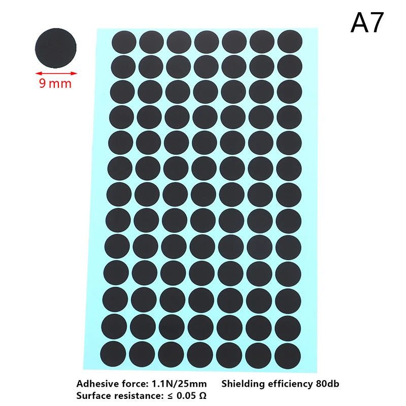 1Sheet Diameter 1 5 2 3 7 8 Black Conductive Rubber Pads Keypad