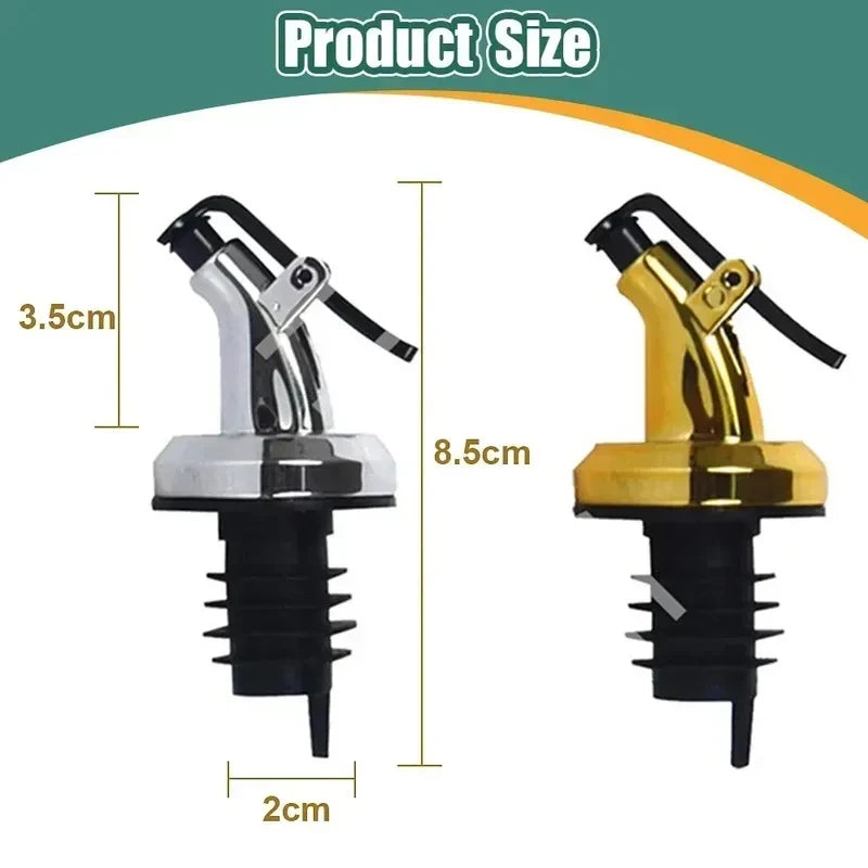 Leak-Proof Oil & Vinegar Pour Spouts – 1/2/3/4 Pack