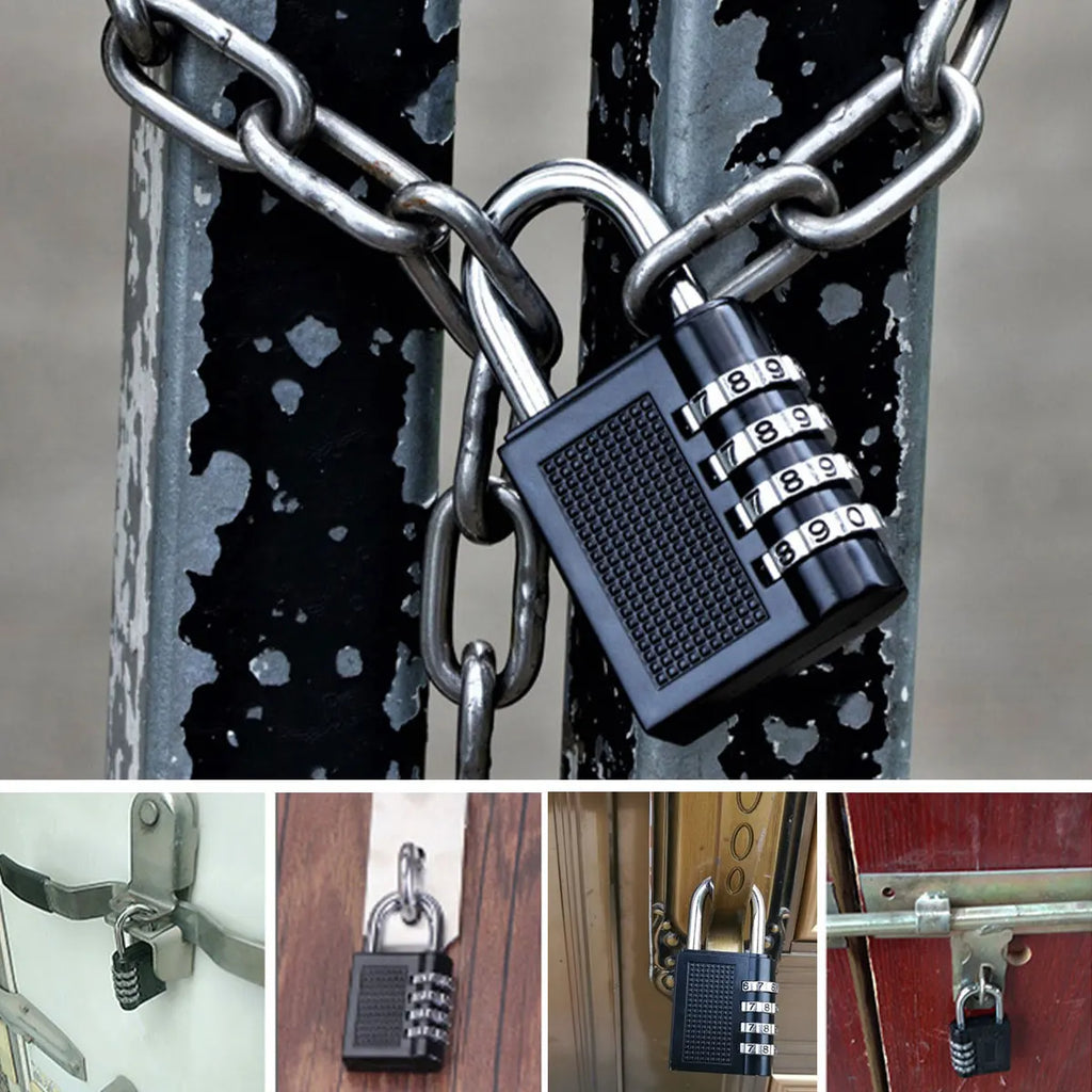 Zinc Alloy Padlock Digit Locker Lock Weatherproof Lock Americanism Outdoor Mechanical Lock For School Gym Locker/FenceHasp Secur Zpaxo