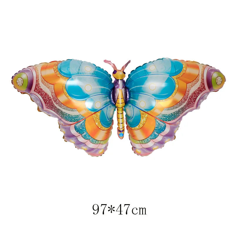 Large Butterfly Aluminum Foil Balloons Helium Air Globos Birthday Zpaxo Marble Other