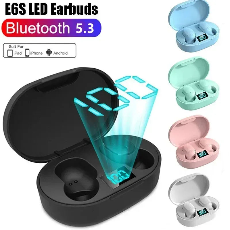 E6S TWS Wireless Headphones Bluetooth Earphones Headset Waterproof