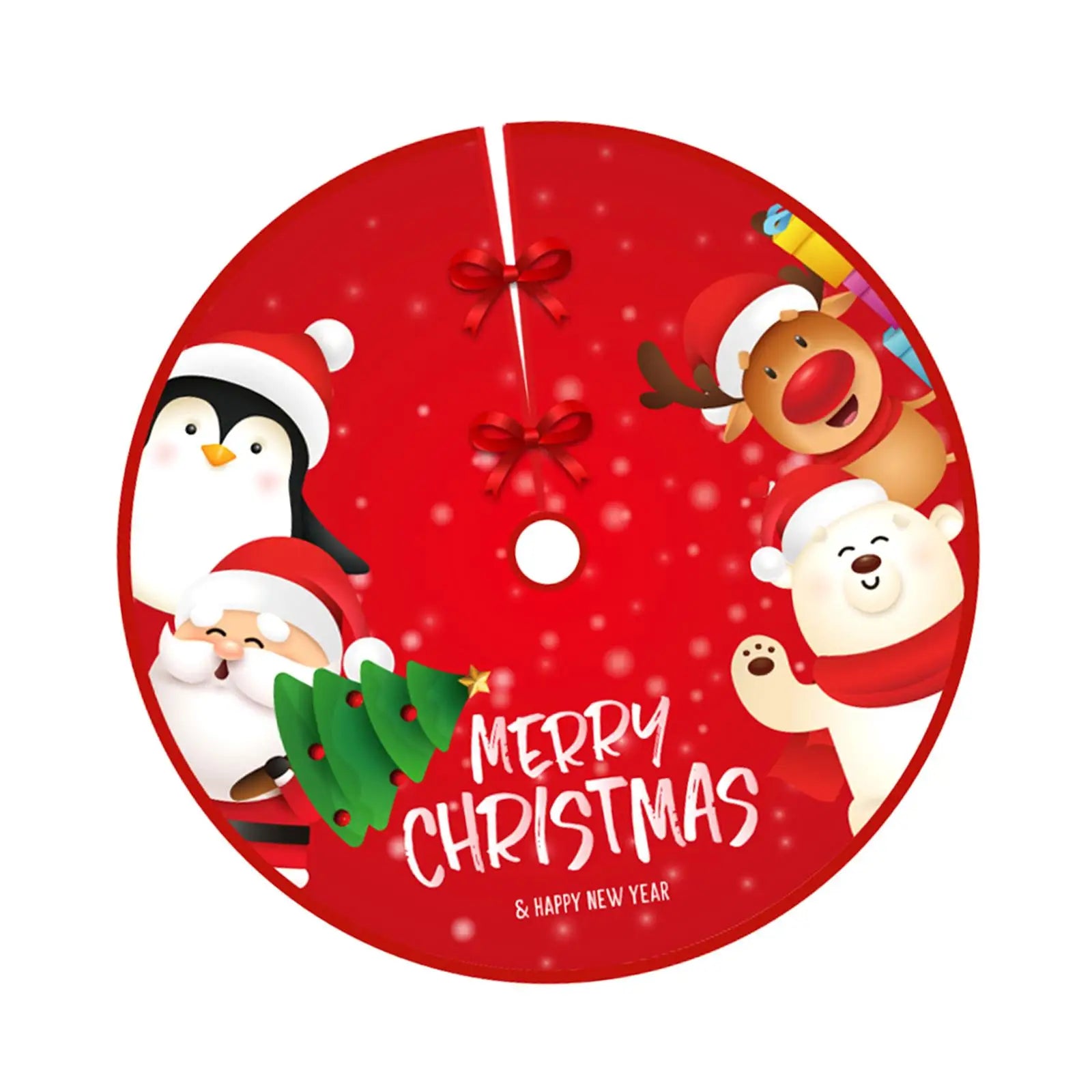 Christmas Tree Skirt Base Cover Warm Round Apron Holiday Zpaxo