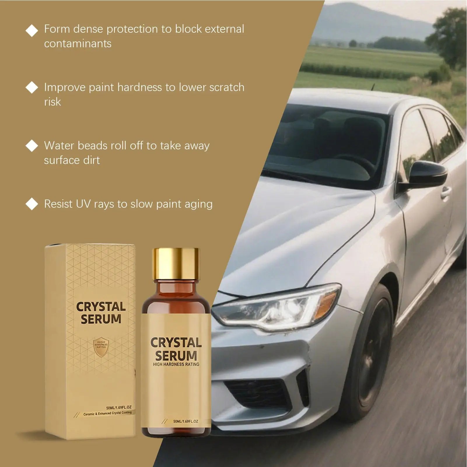 Car Interior Cleaner Crystal Polishing Restorer Hydrophobic Stain