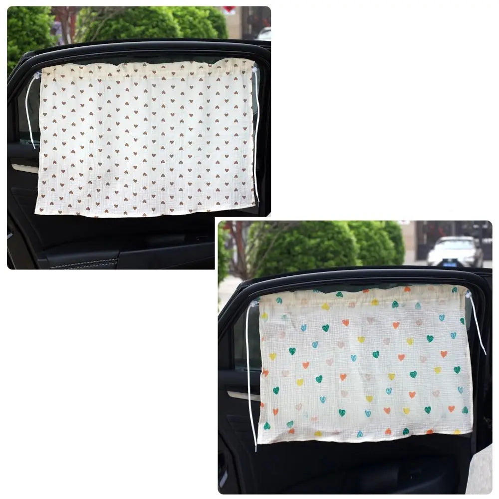 Universal Suction Cup Car Curtains Cute Cartoon UV Protection Zpaxo