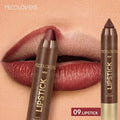 2-in-1 Lip Liner and Lipstick (1PC) - Matte Finish, For Defining Lip Contour, Fits Autumn and Winter Makeup Styles Zpaxo 09