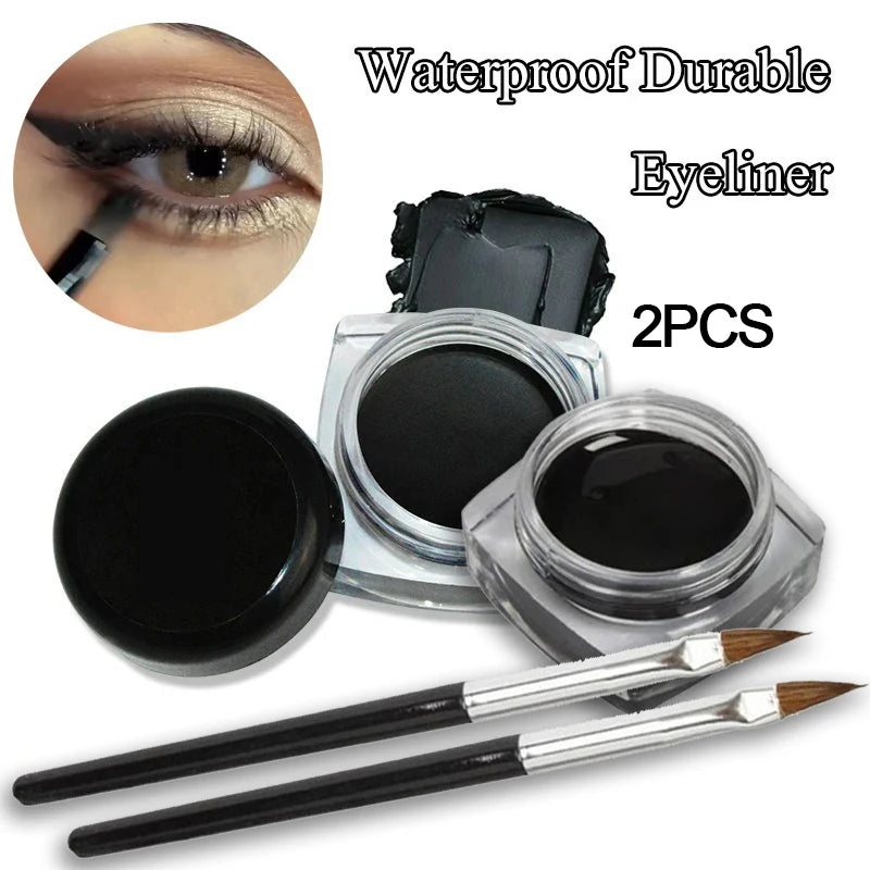 Black Eyeliner Cream Waterproof Beauty Cosmetics Long Lasting Gel