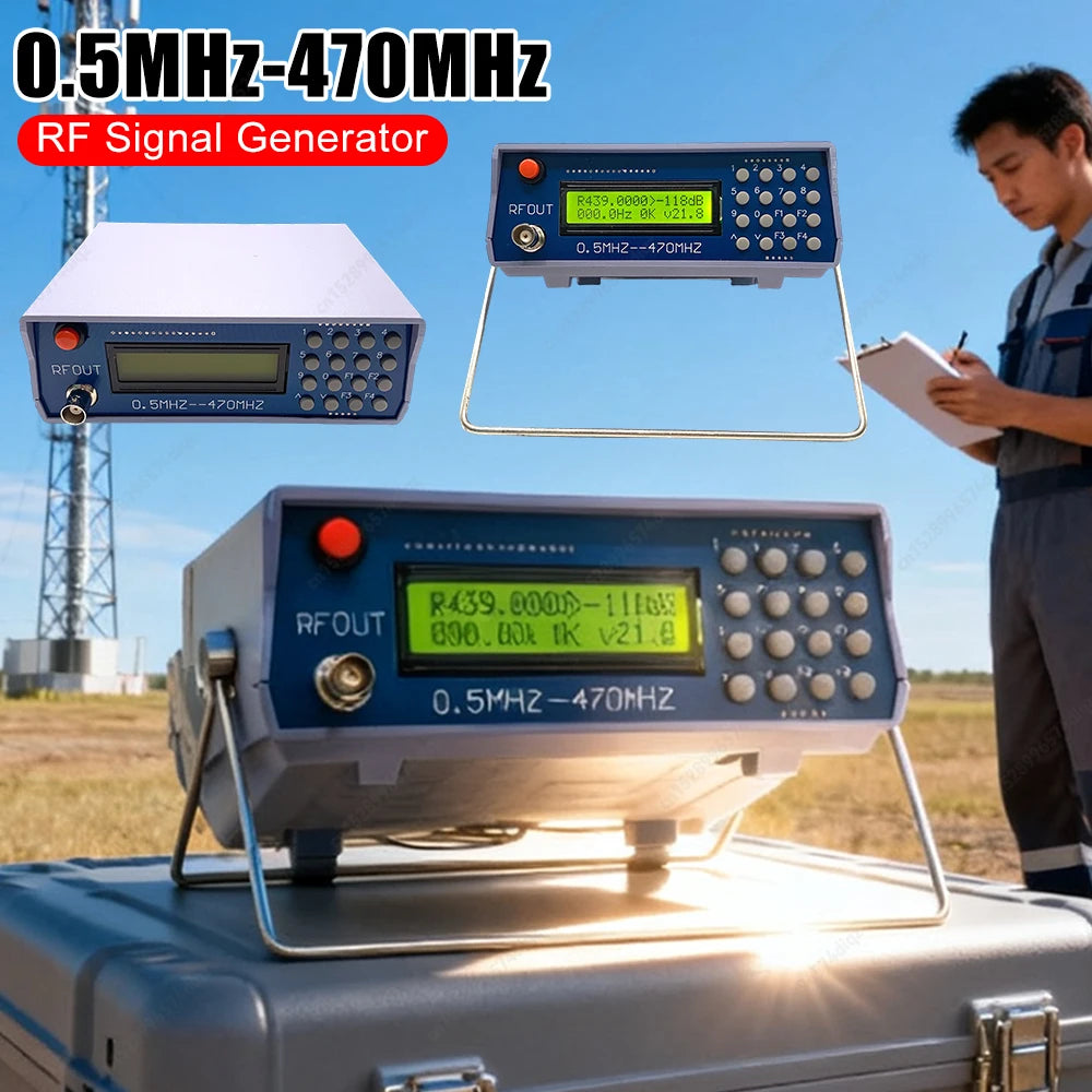 0 5MHZ 470MHZ RF Signal Generator CTCSS Function Audio Modulation