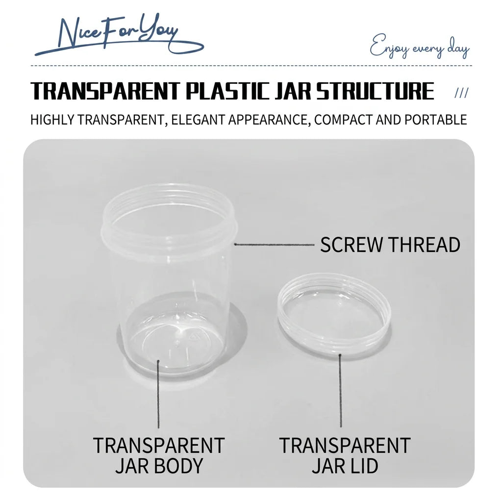 Refillable Travel Jars 20–50ml | Leak-Proof PP Cosmetic Containers