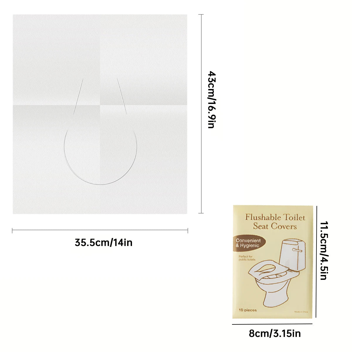 Disposable Flushable Toilet Seat Covers – 80/50/20 Pack