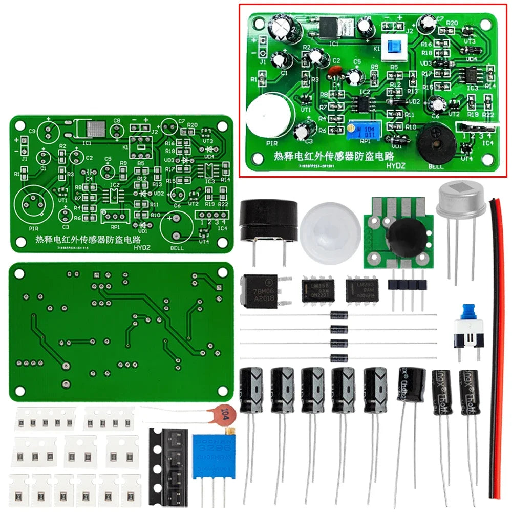 Pyroelectric Infrared Motion Sensor Module (HC-SR501) – Human Body Detection, Ideal for DIY Alarm & Electronics Learning Zpaxo infrared sensor