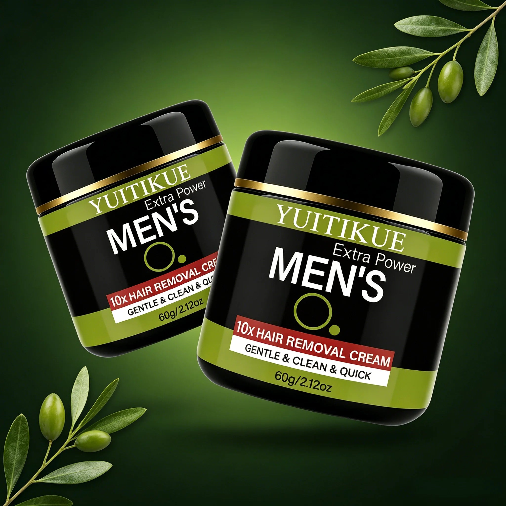 YUITIKUE Men's Hair Removal Cream – Gentle, No Irritation Hair Removal Cream Zpaxo 2pc