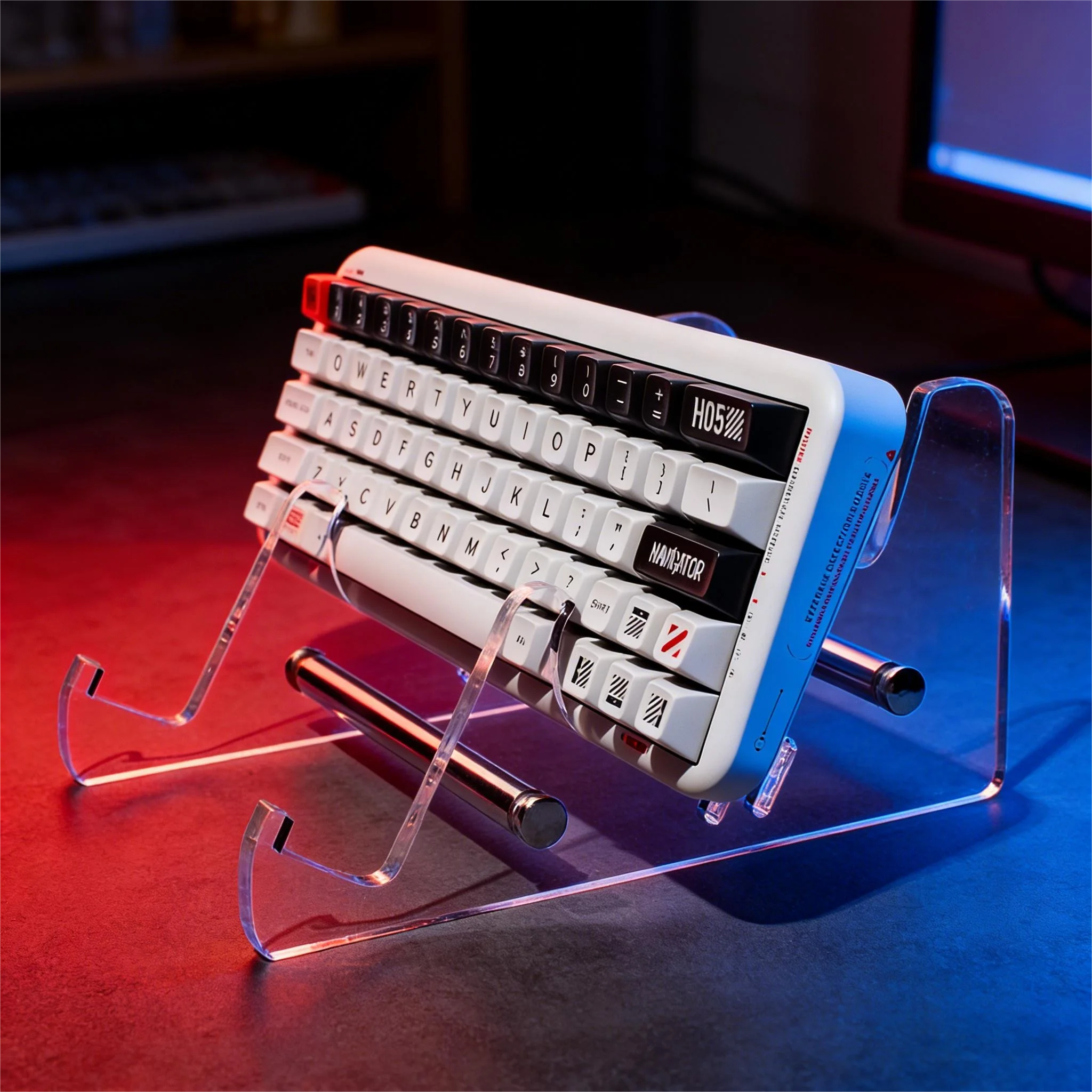 3-Tier Transparent Acrylic Keyboard Stand & Display Rack Keyboard Display Stand Zpaxo