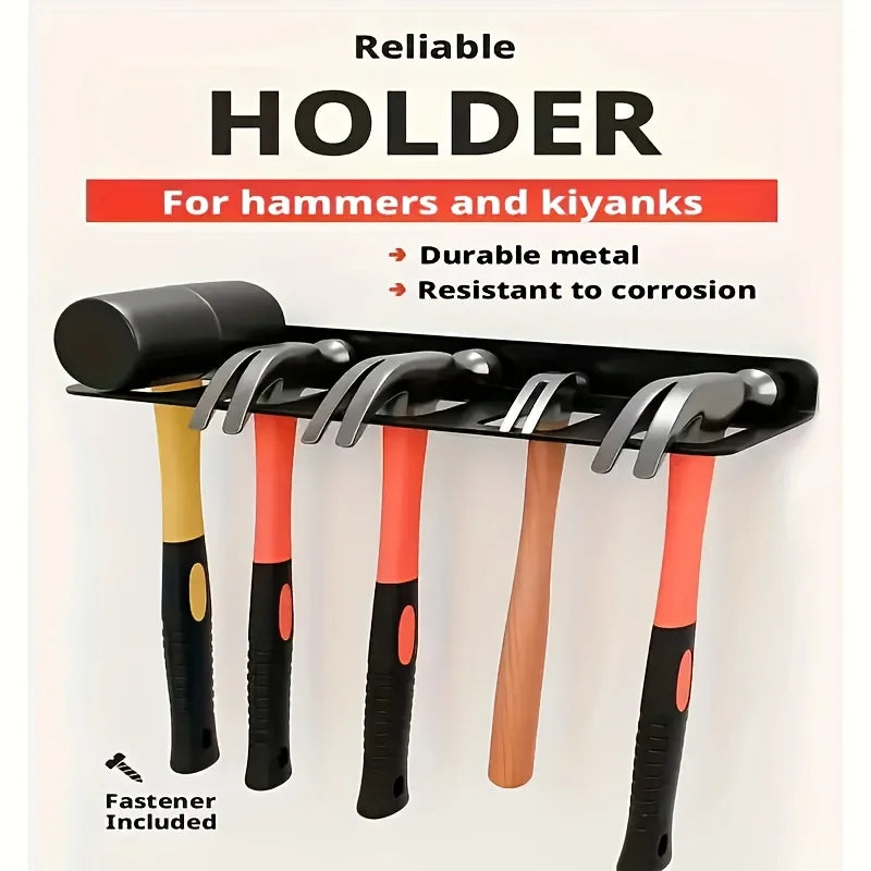 Heavy-duty Wall-mounted Hammer Wrench Holder Space-saving Metal