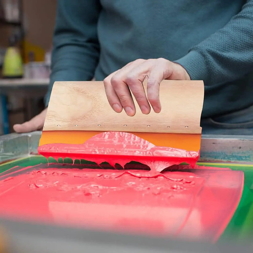 Screen Printing Squeegee – Wooden Handle & Silicone Blade