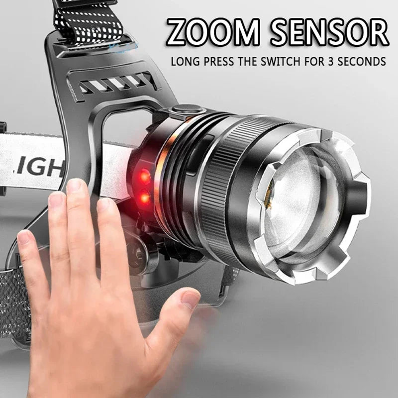 ESMARTER XHP50 LED Headlamp 2300LM Zoomable Waterproof