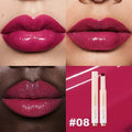 8 Colors Silky Glossy Lipstick Long Lasting Waterproof Lip Gloss Sexy Red Lip Tint Non-Stick Cup Moisturizing Mirror Lip Balm Zpaxo 08