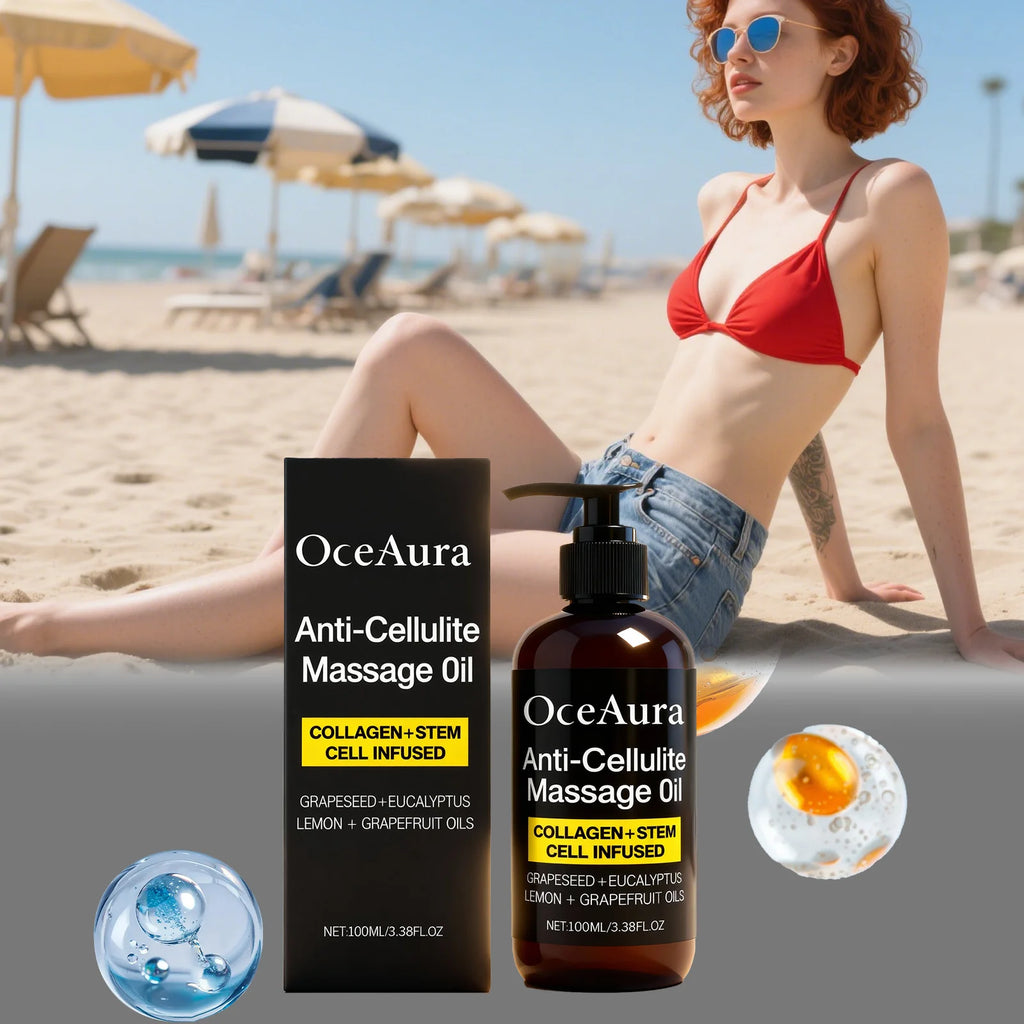Cellulite Body Oil Skin Smoothing Oil Moisturizing Dry Skin Improve Skin Texture Anti Aging Body Care Oil with Citrus Oils Zpaxo