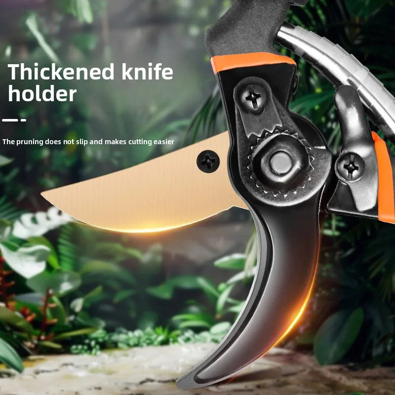 Titanium alloy bypass pruning garden manual trimmer, lightweight and ergonomic, anti slip handle SK-5 steel, durable Zpaxo