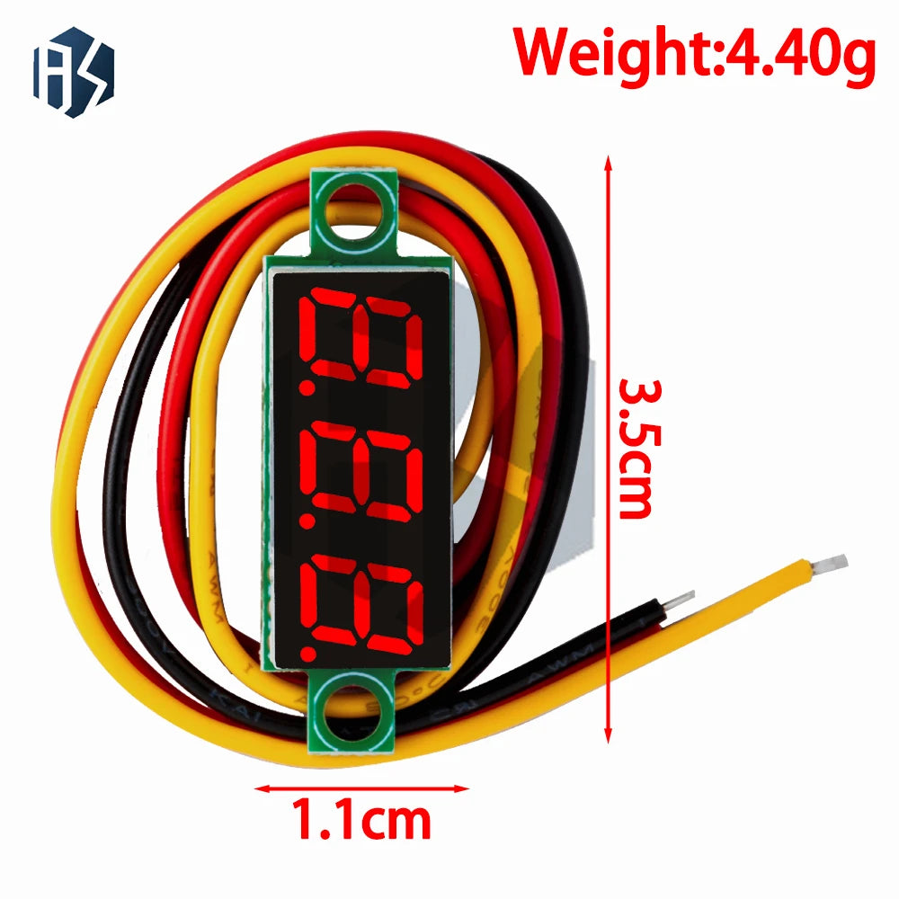 High-precision 0 28 3-Wire Digital Voltmeter LED Display DC 4 5V-30V Zpaxo