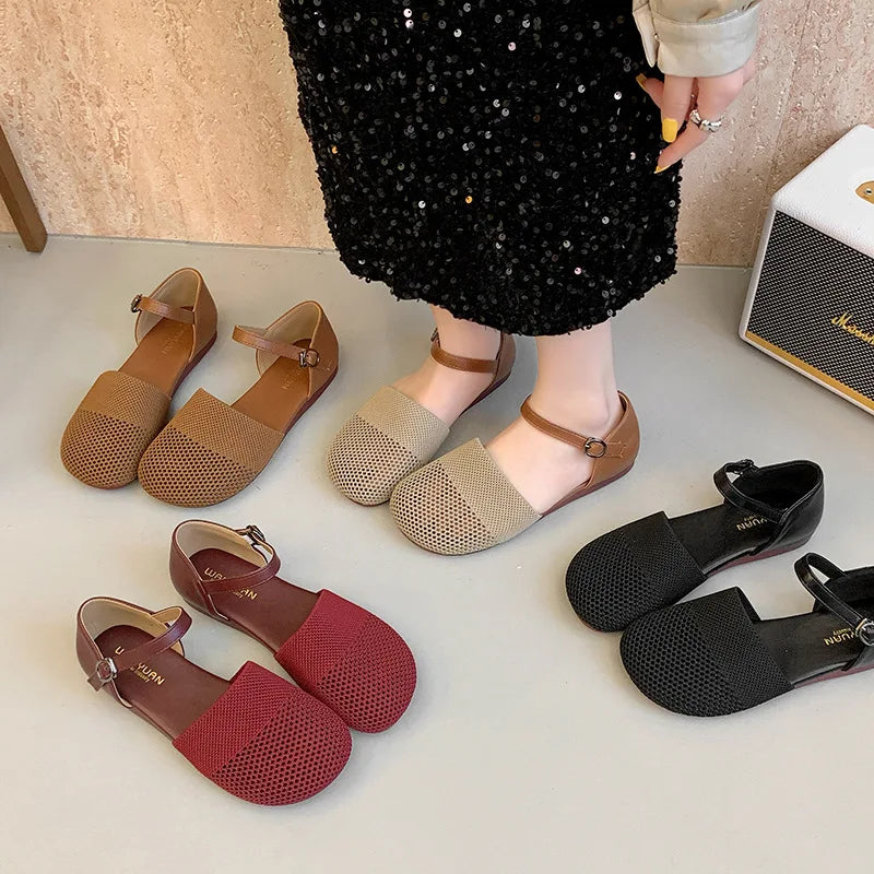Sandals 2026 Spring Summer Handwoven Versatile Women's Retro Literary