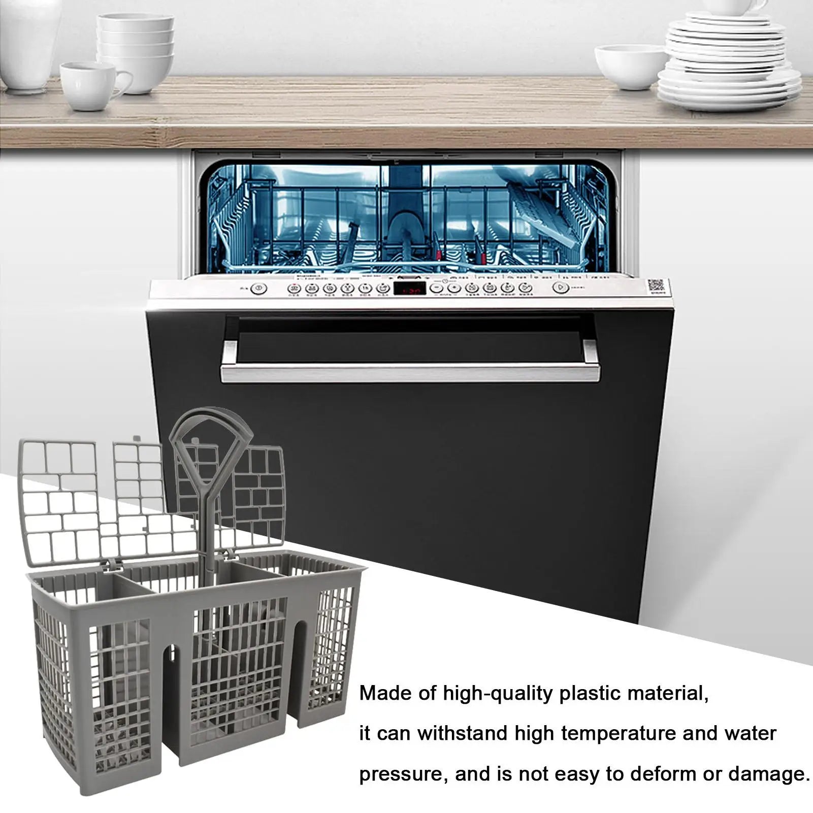 Dishwasher Silverware Basket Holder Non-stick Rack Parts Organizer