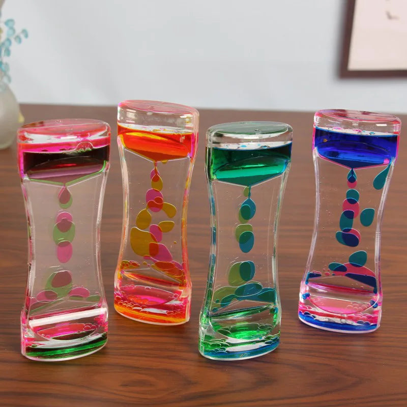 Liquid Motion Bubbler Hourglass – Sensory Stress Relief Toy Sensory Fidget Toy Zpaxo