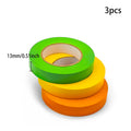 Green Yellow Orange Paper Masking Tape Painters Bulk Craft Tape for Wall Painting Labeling Car Painting Home DIY Flower Craft Zpaxo 3PCS