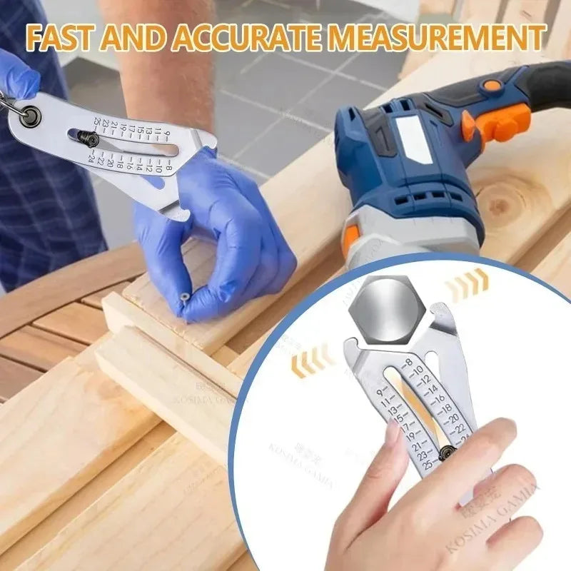 Bolt & Nut Size Finder Keychain Gauge – Metric & Imperial