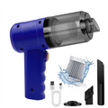 Handheld Vacuum Cordless High Power 15000PA Compressed Air Dust Collector Mini Portable Car Vacuum Cleaner Hairdryer Zpaxo Blue