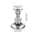 1PC Metal Crystal Candlestick Holder for Candle Light Dinner Table Birthday Wedding Party Home Tabletop Decoration Zpaxo Silver