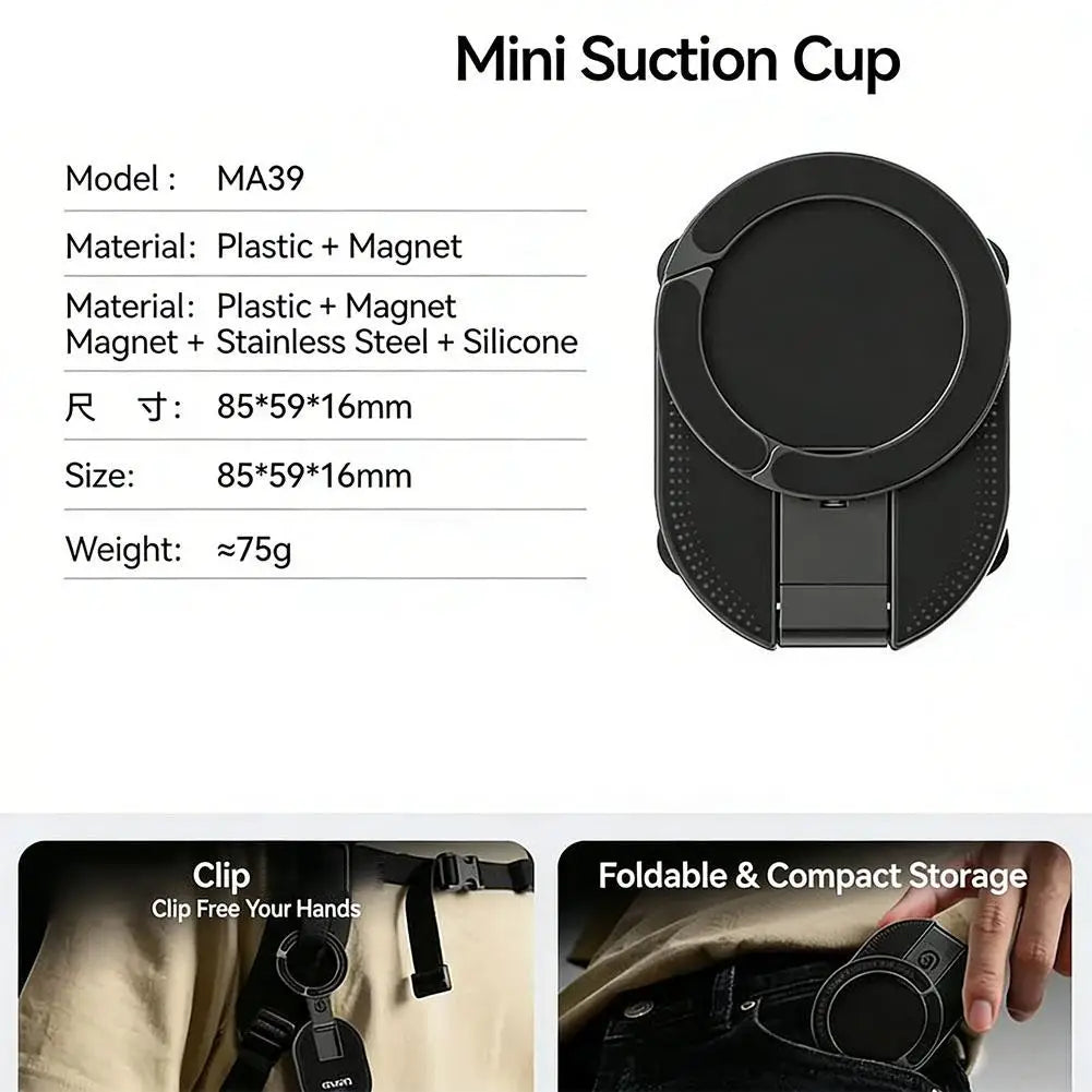 3-in-1 Magnetic Phone Holder – Suction Cup Wall Mount Stand Magnetic Phone Holder Zpaxo