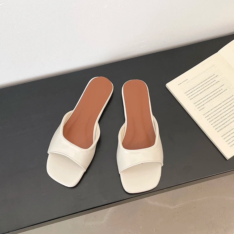 2026 Summer Fashion Women Open Toe Polka Dot Slippers Slip Ladies