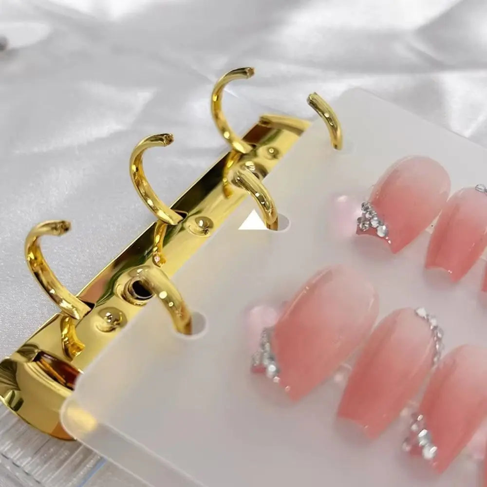 Transparent Nail Art Storage Book Solid Wear-resistant Card Clip Zpaxo