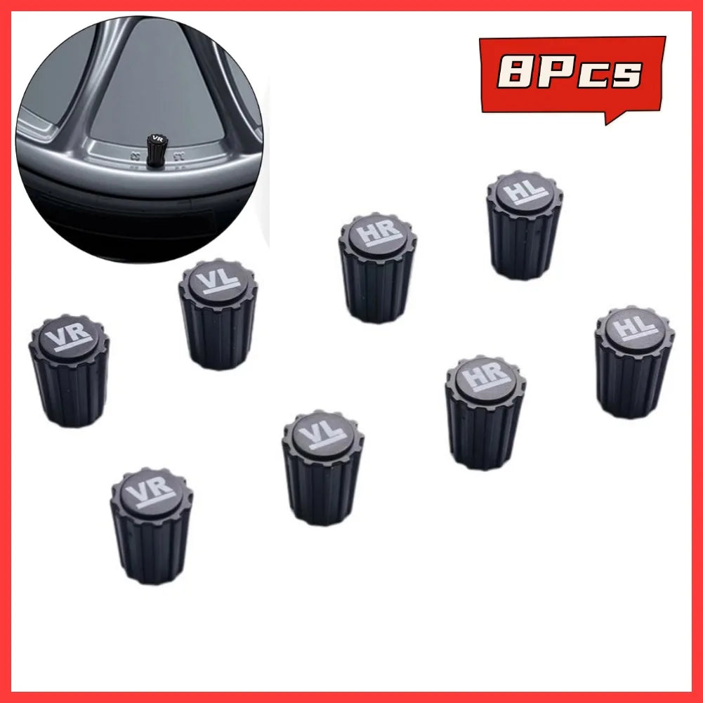 8-Pack Tire Valve Stem Caps – Universal ABS Dustproof Covers