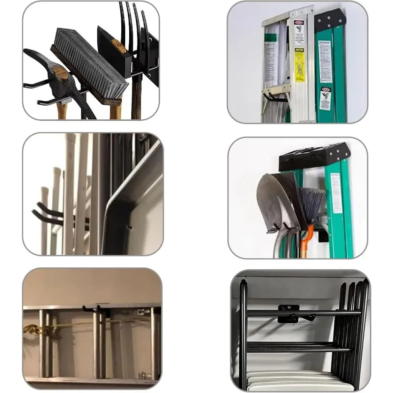 Heavy Duty Wall Hook Garage & Garden Tool Storage Organizer