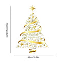 Christmas Window Clings PVC Golden Tree Electrostatic Door Indoor