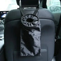 Car Seat Back Trash Bin – Hanging Oxford Cloth Garbage Bag Car Seat Organizer Zpaxo black