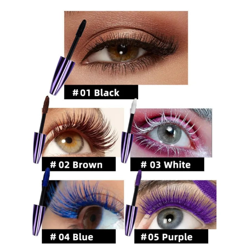 1PC 8D Silk Fiber Lash Mascara Waterproof Long-Lasting Smudge-Proof Eyelashes Makeup Zpaxo
