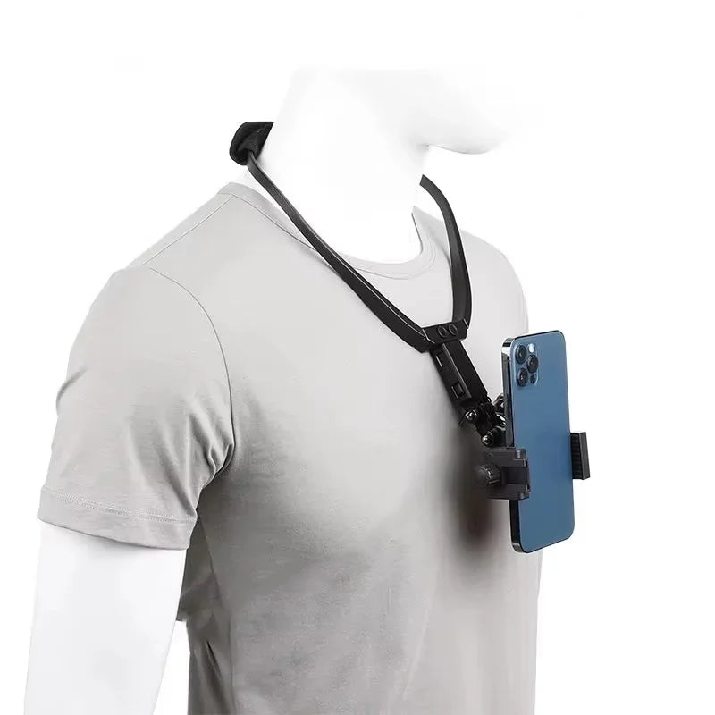 Hands Free Wearable Neck Lazy Phone Stand Universal Hanging Tripod For IPhone 15 16 Huawei GoPro DJI Sports Camera Selfie Stick Zpaxo