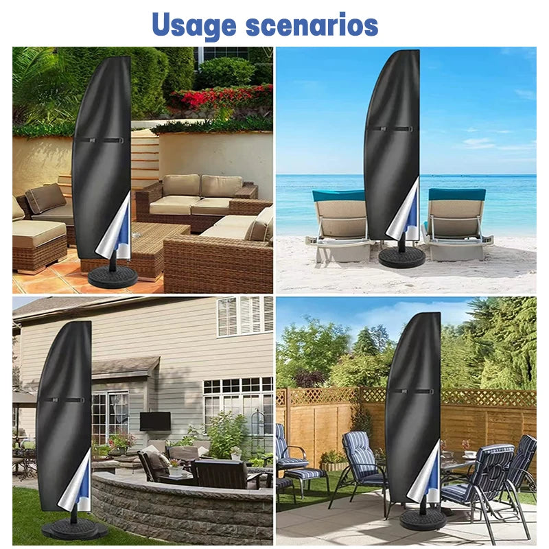 Outdoor Anti-UV Protective Cover Waterproof Patio Umbrella Zipper