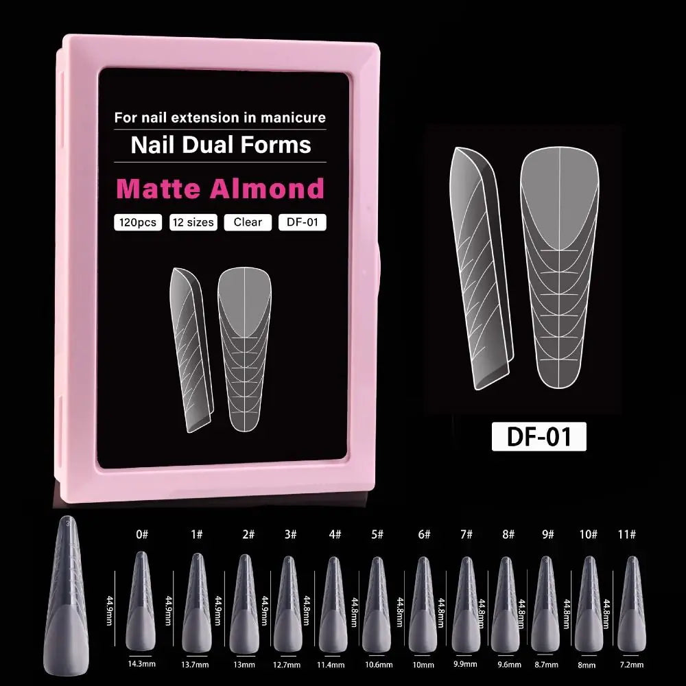 Inner French Line Nail Molds 12 Sizes Square Shape Acrylic Art Mold Zpaxo