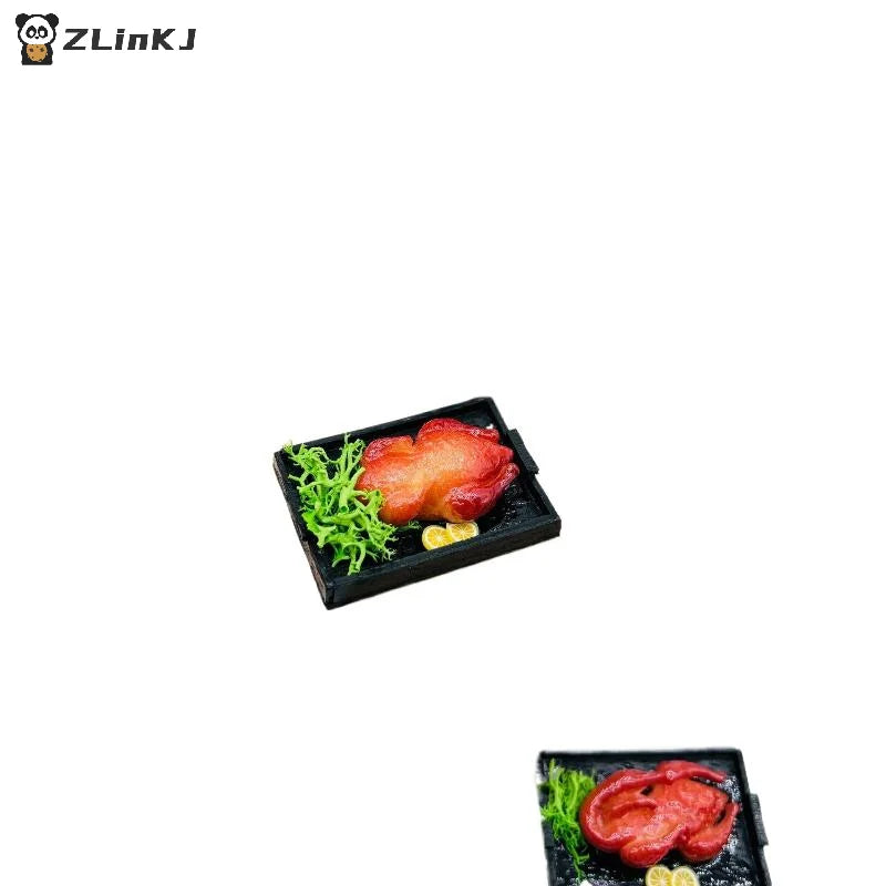 ▶1Pc 1:12 Dollhouse Miniature Food Toy Christmas Roasted Chicken And Roast Duck Scene Model Doll House Accessories Zpaxo